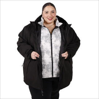 Women’s Plus Size 1X-6X Winter Down Alternative 3in1 Coat Jacket Snow Country Outerwear Alps