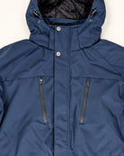 Navy Siberian III insulated soft shell jacket from Snow Country Outerwear Mens Big and Tall, chest zip detail, 2XL to 7XL regular and tall