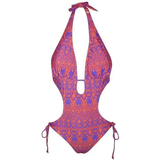 Patterned halter one-piece swimsuit from NWSC Women’s Monokini collection