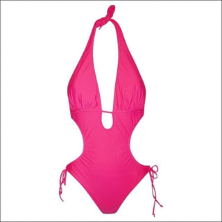 NWSC Monokini One Piece Swimsuit S M L XL XXL - Small / Fuschia - Womens