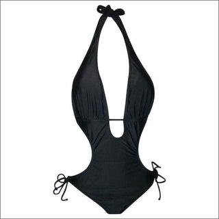NWSC Monokini One Piece Swimsuit S M L XL XXL - X-Large / Black - Womens