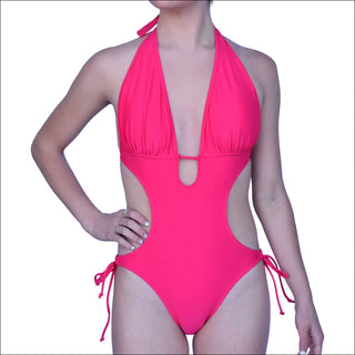 NWSC Women’s Monokini One Piece Swimsuit S M L XL XXL - Small / Fuschia - Women’s