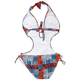 Patterned one-piece swimsuit from NWSC Women’s Monokini collection in multiple sizes