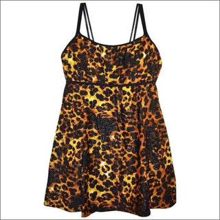 NWSC Womens Plus Size Empire Waist Swimdress Swimsuit 18 20 22 24 W - 18W / Jungle - Womens