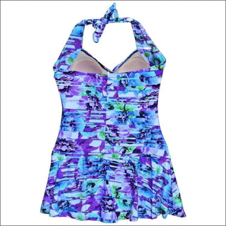 NWSC Womens Plus Size Retro Halter Swimdress Swimsuit 18-24W - Womens