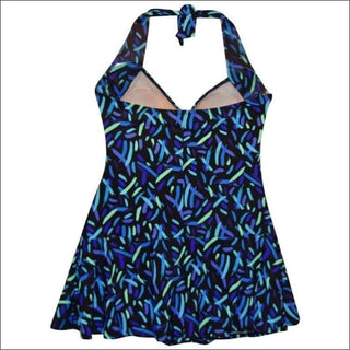 NWSC Womens Plus Size Retro Halter Swimdress Swimsuit 18-24W - Womens