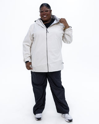 Plus size 804 rain jacket cream 2
