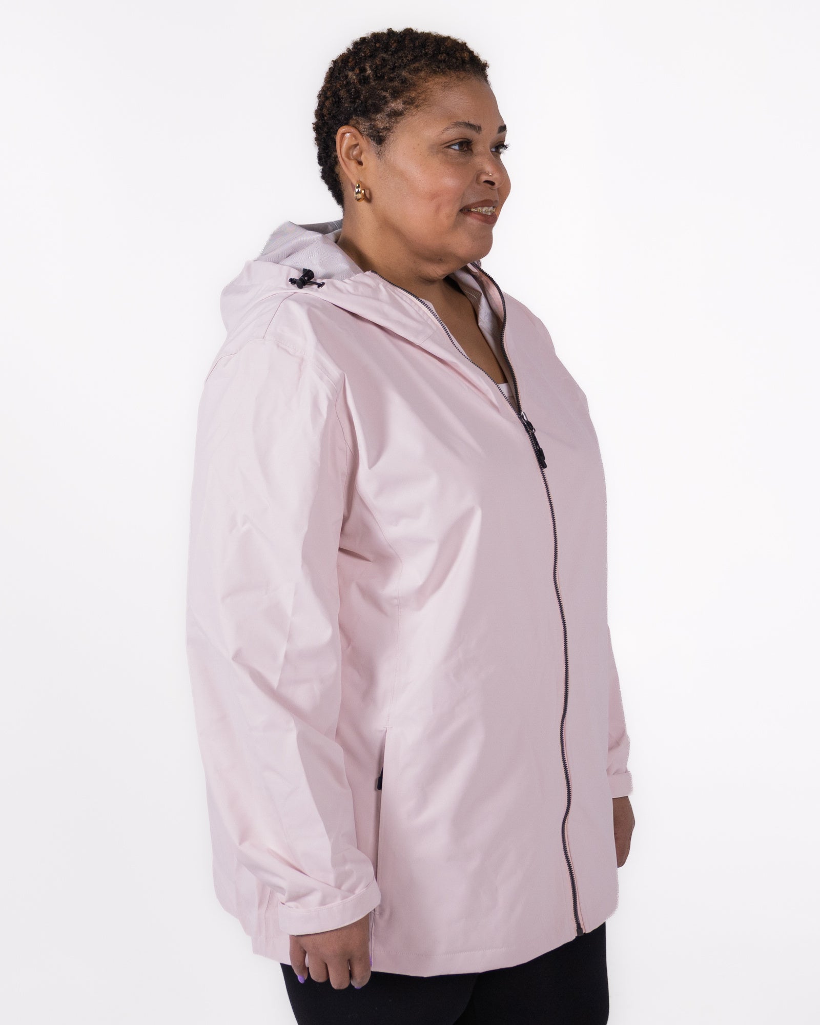 Plus size 804 rain jacket pink 3