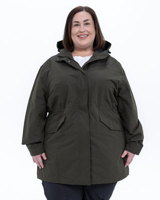 Plus size berwick rain jacket olive 5