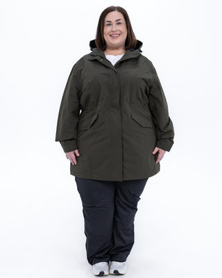 Plus size berwick rain jacket olive 6