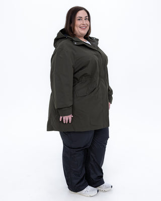 Plus size berwick rain jacket olive 7