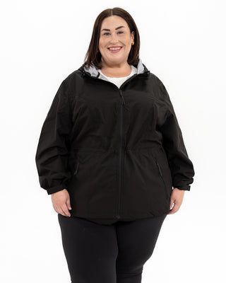 Plus size mystique rain jacket black 1