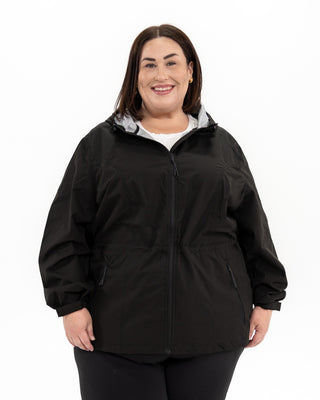 Plus size mystique rain jacket black 2
