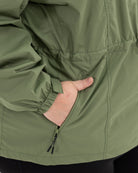 Plus size mystique rain jacket sage 10