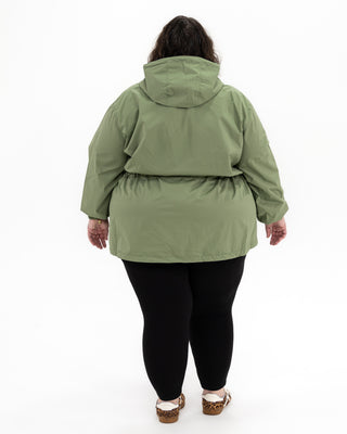 Plus size mystique rain jacket sage 3