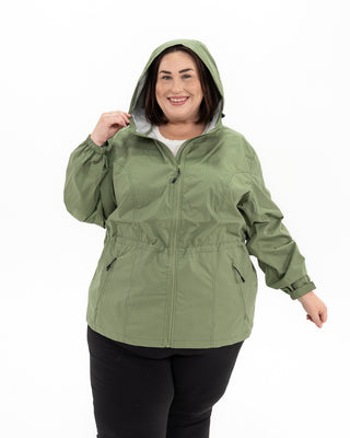 Plus size mystique rain jacket sage 9