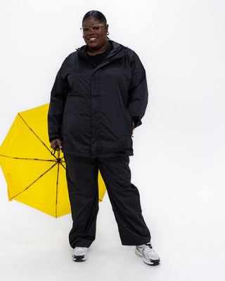 Plus size pod rain jacket black 8
