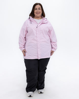 Plus size pod rain jacket pink 3