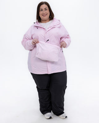 Plus size pod rain jacket pink 8