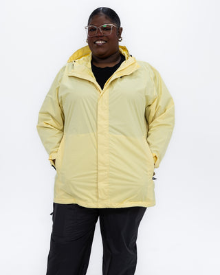 Plus size pod rain jacket yellow 1