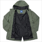 Open green hooded jacket from Women’s Plus Size Rain Jacket The Manchester 1X-6X