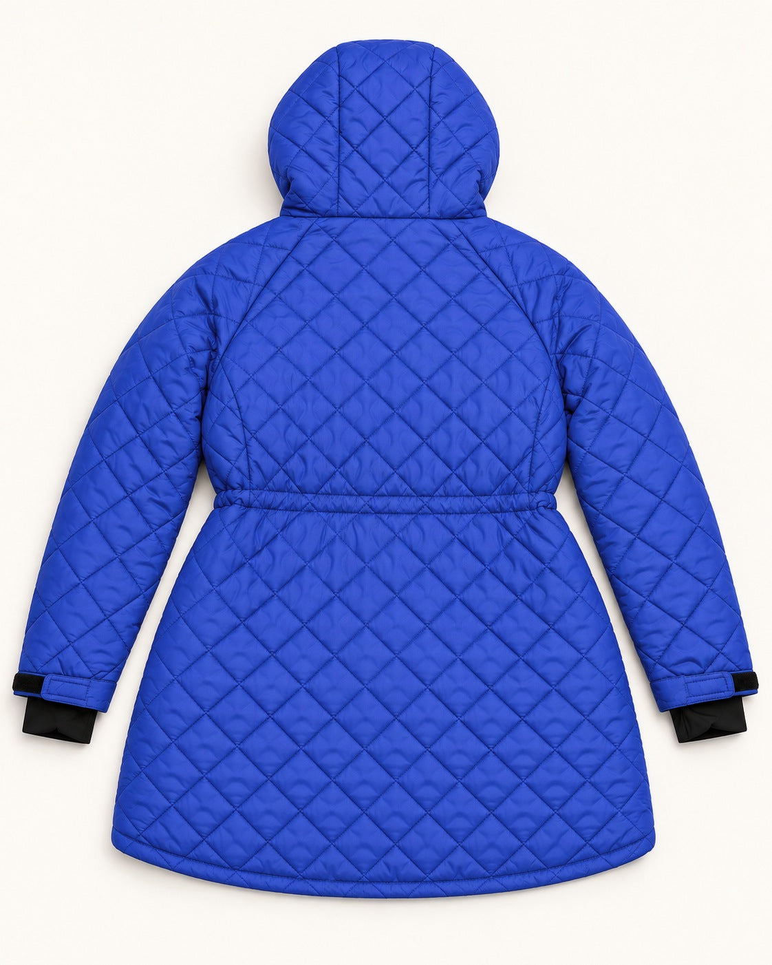 Midnight Blue The Savvy II plus size quilted jacket, flat lay, back