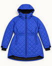 Midnight Blue The Savvy II plus size quilted jacket, flat lay, front