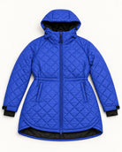 Midnight Blue The Savvy II plus size quilted jacket, flat lay, front
