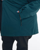 Deep Lagoon The Siberian plus size heavy insulated softshell coat, zippered pocket and sleeve detail