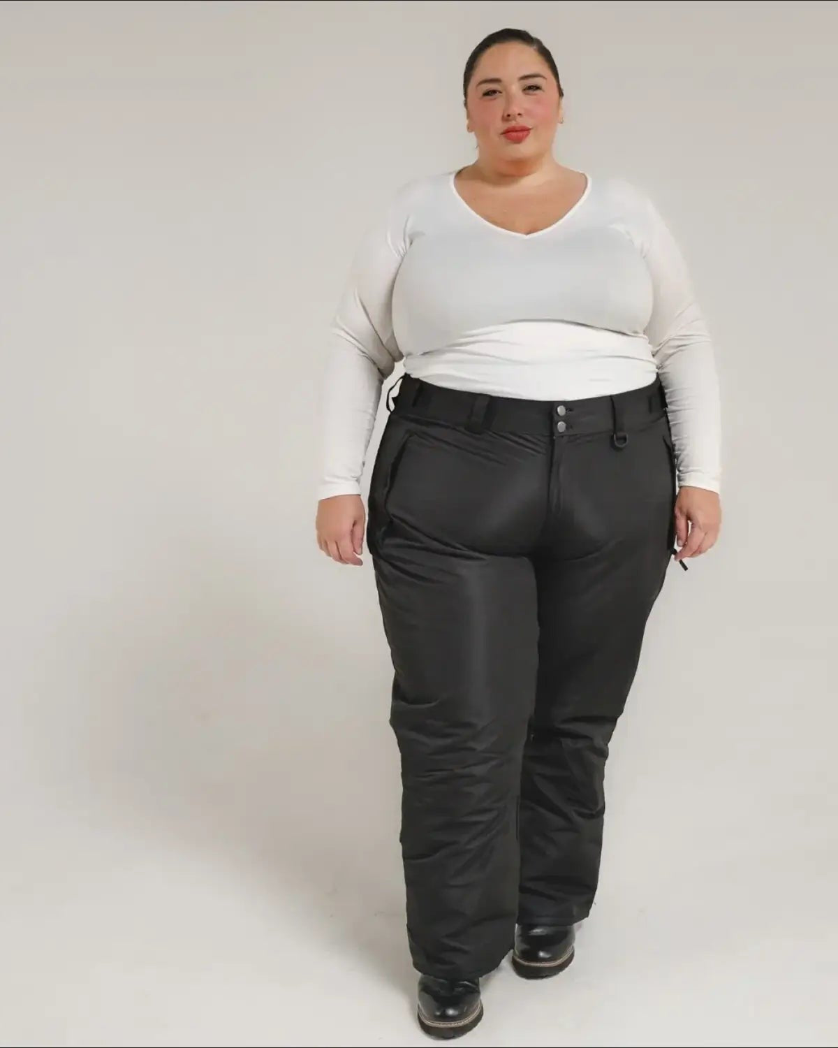Black snow pants from Snow Country Outerwear Women’s Plus Size Insulated Ski Pants