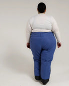 Blue snow pants from Snow Country Outerwear for plus size women with insulated ski wear