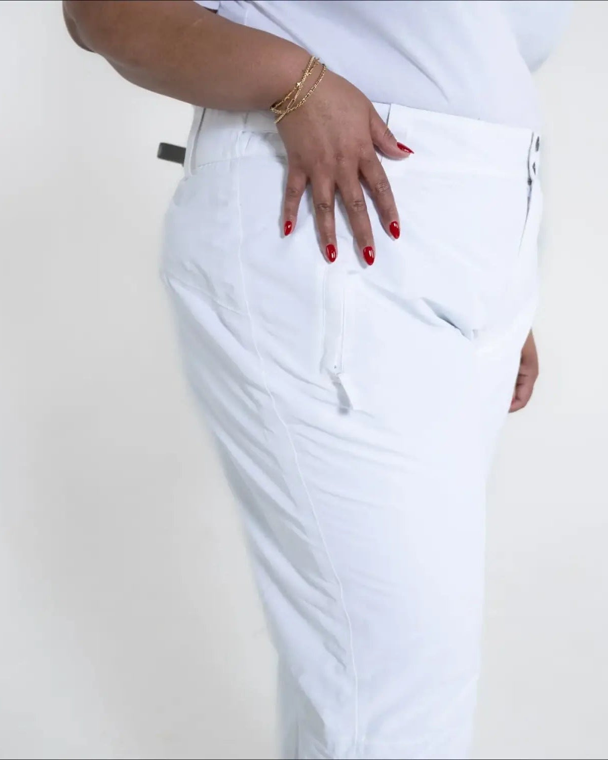 White casual pants from Snow Country Outerwear Women’s Plus Size Insulated Ski Pants