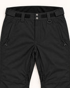 Black women's plus size insulated ski pants, sizes 1X to 6X, waistband, zip pocket and D-ring detail