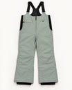 Green Lily women's plus size Vertex snow bib overalls, sizes 1X to 6X, flat lay, front