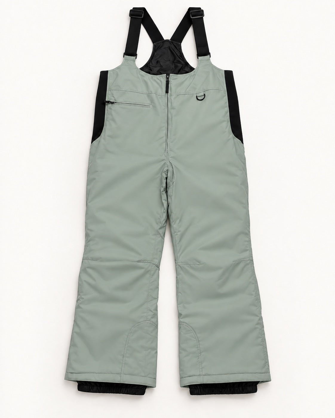 Green Lily women's plus size Vertex snow bib overalls, sizes 1X to 6X, flat lay, front
