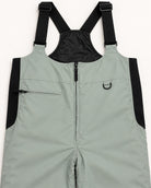Green Lily women's plus size Vertex snow bib overalls, sizes 1X to 6X, chest zip pocket, D-ring and black stretch side panel detail