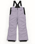 Lavender women's plus size Vertex snow bib overalls, sizes 1X to 6X, flat lay, front