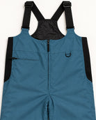 Peacock women's plus size Vertex snow bib overalls, sizes 1X to 6X, chest zip pocket, D-ring and black stretch side panel detail