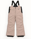 Pink Blush women's plus size Vertex snow bib overalls, sizes 1X to 6X, flat lay, front
