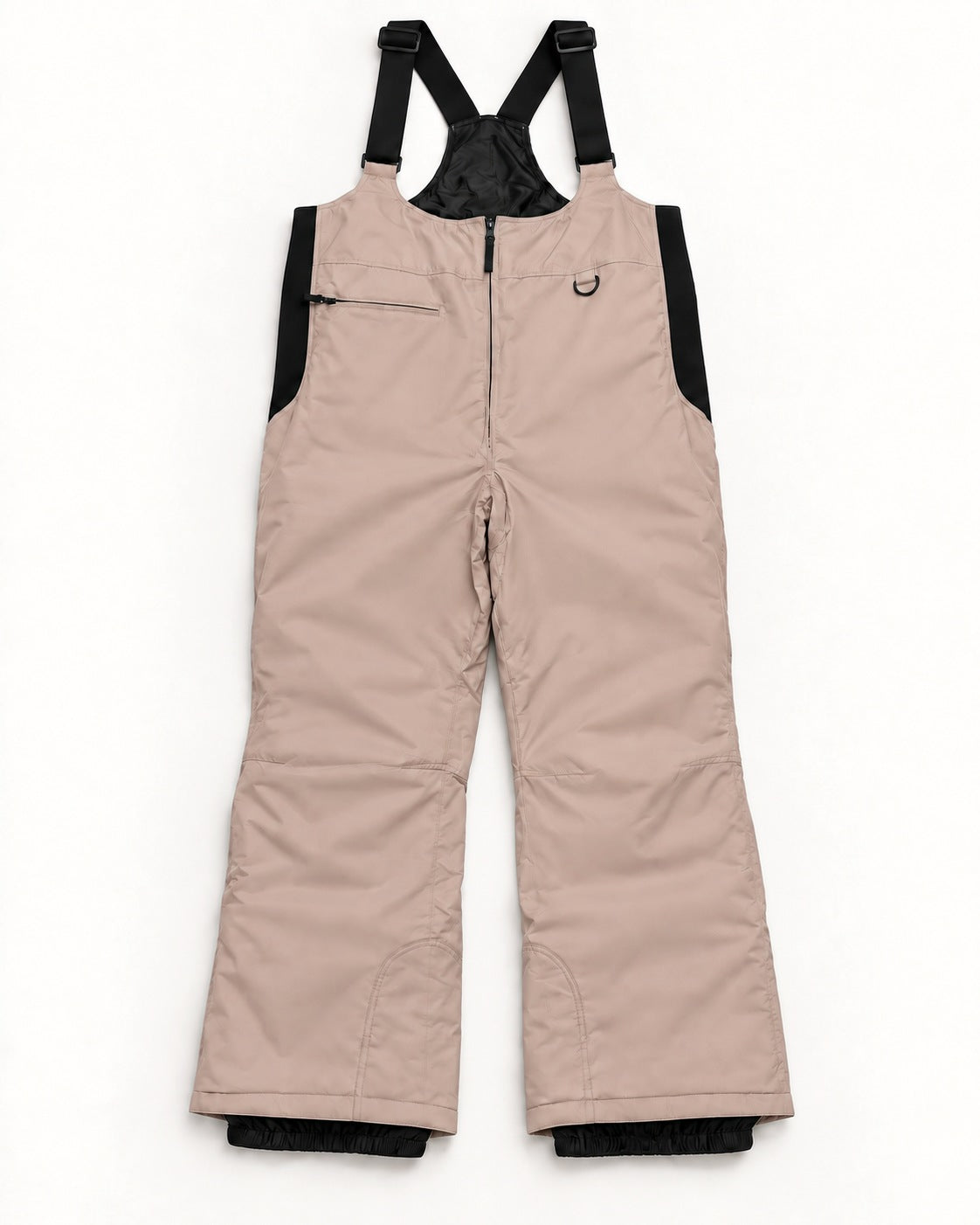 Pink Blush women's plus size Vertex snow bib overalls, sizes 1X to 6X, flat lay, front