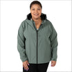 Green hooded rain jacket for Women’s Plus Size 1X-6X Micro Fleece Soft Shell outerwear