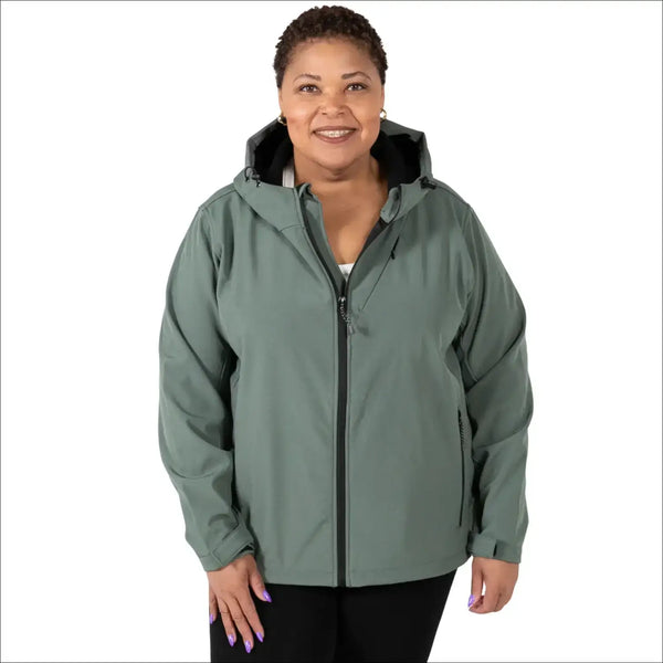 Women’s Plus Size 1X-4X  Micro Fleece Soft Shell  Classic Jacket Coat Spring or Fall Outerwear