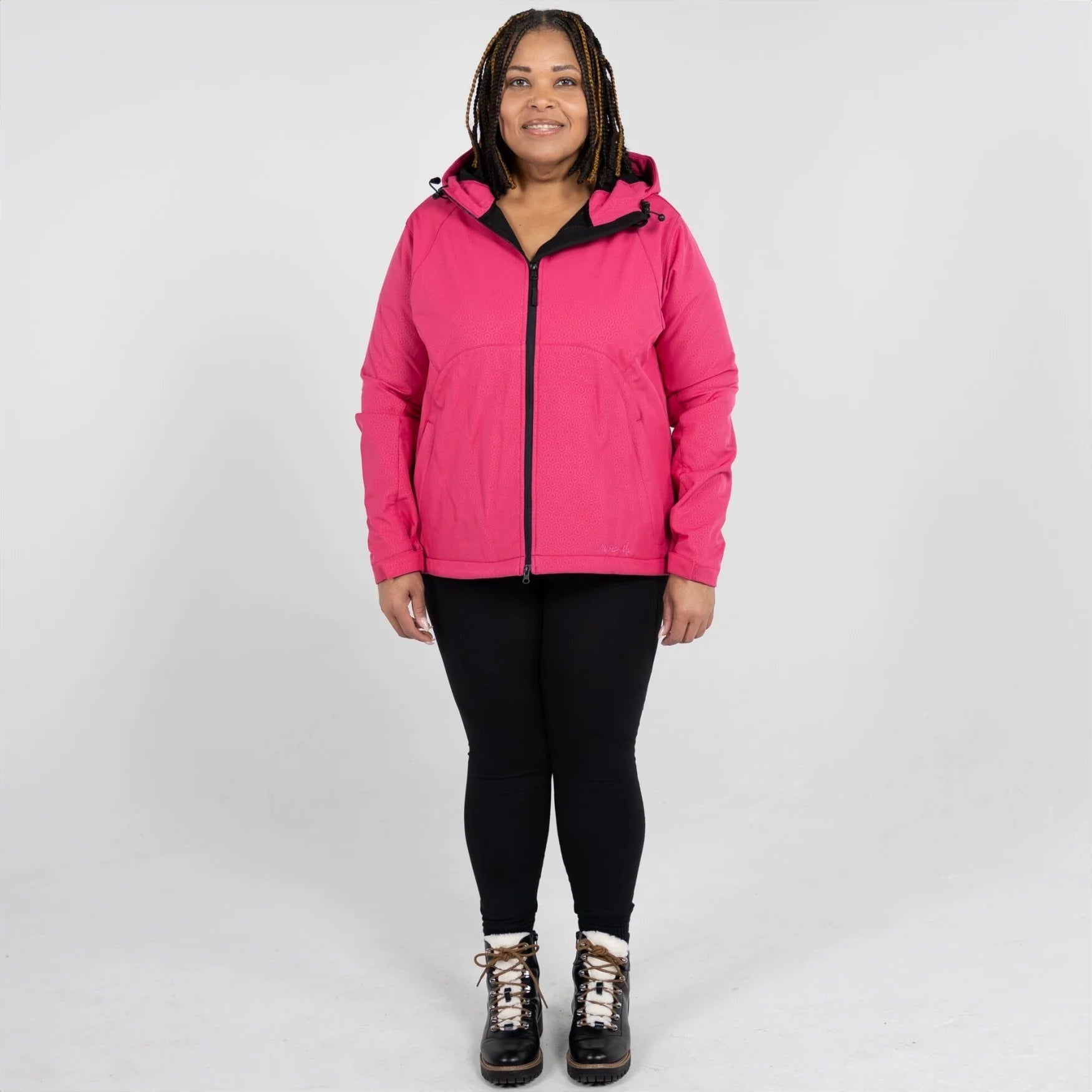 Pulse Womens Plus Size Hooded Soft Shell Jacket 1X CLEARANCE