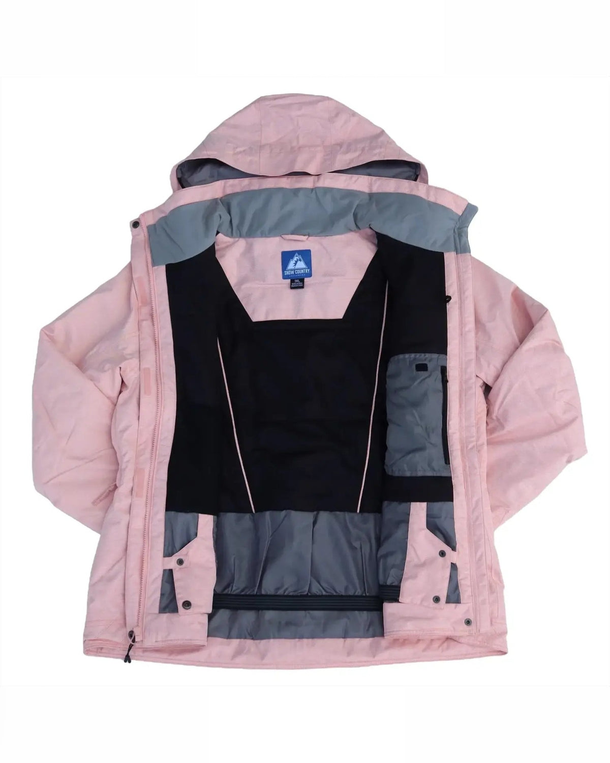 Honeydew Sugarcoat plus size insulated snow jacket, sizes 1X to 6X, interior flat lay