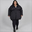 Women’s Plus Size 1X-6X Quilted Long Jacket Savvy Transitional Mid Weight