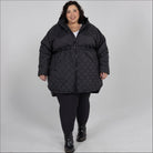 Women’s Plus Size 1X-6X Quilted Long Jacket Savvy Transitional Mid Weight