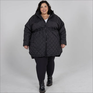 Women’s Plus Size 1X-6X Quilted Long Jacket Savvy Transitional Mid Weight
