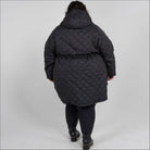 Women’s Plus Size 1X-6X Quilted Long Jacket Savvy Transitional Mid Weight
