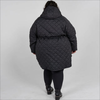 Women’s Plus Size 1X-6X Quilted Long Jacket Savvy Transitional Mid Weight