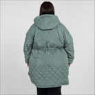 Women’s Plus Size 1X-6X Quilted Long Jacket Savvy Transitional Mid Weight